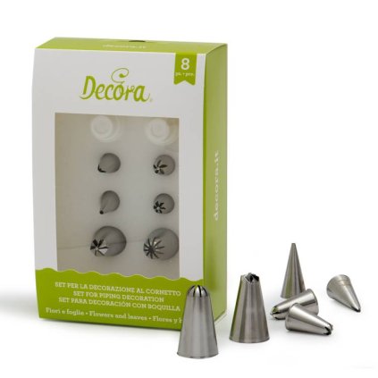 173972 2 decora sada trezirovacich spicek kvetiny a listy 8 ks