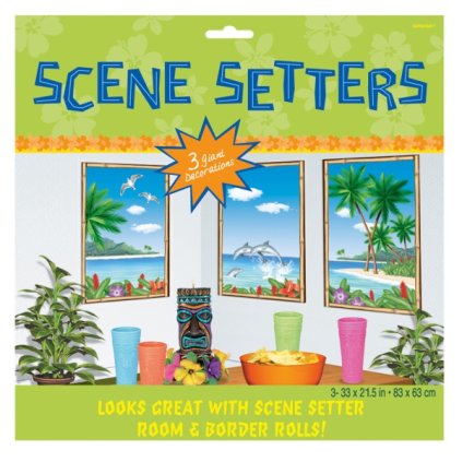 0022849 dekorace na zed havaj beach 3 ks 673 x 85 cm 600