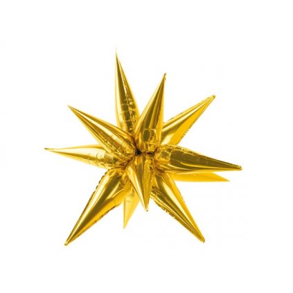 173105 dekoracni hvezda 3d zlata 70 cm