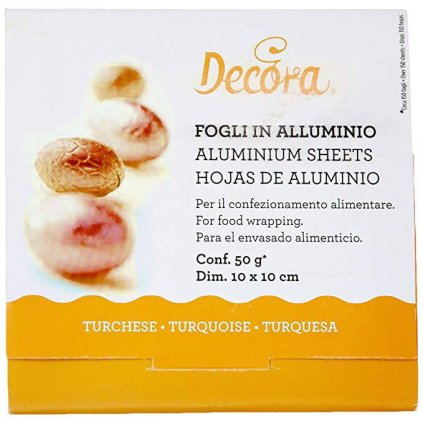 253476 folie pro baleni cokolad oranzova 10x10cm 150ks decora