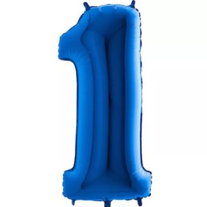 152909 1 nafukovaci balonek cislo 1 modry 102cm extra velky grabo