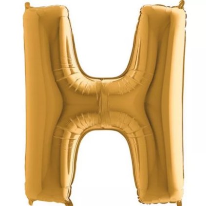 151238 1 nafukovaci balonek pismeno h zlate 102 cm grabo