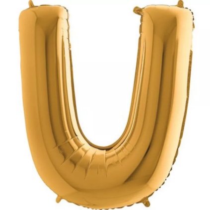 151280 1 nafukovaci balonek pismeno u zlate 102 cm grabo