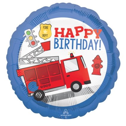 0017398 foliovy balonek hasicske auto happy birthday 43 cm 600