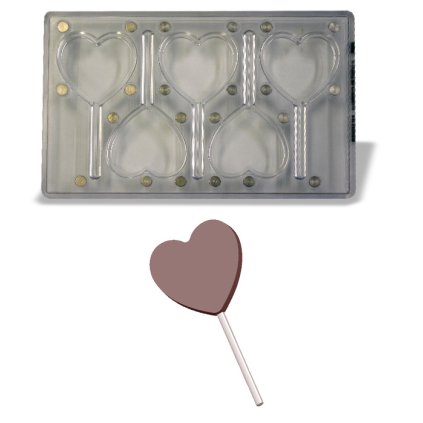 16280 forma na pralinky magneticka lizatko srdce 25g 1x5 tvaru forma