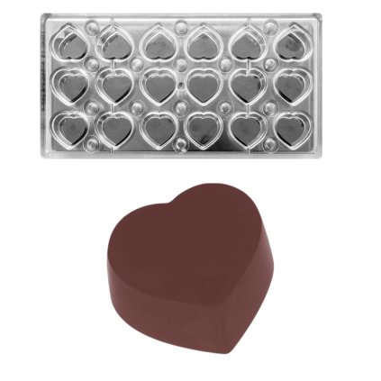 16301 forma na pralinky magneticka srdce 11g 3x6 tvaru forma