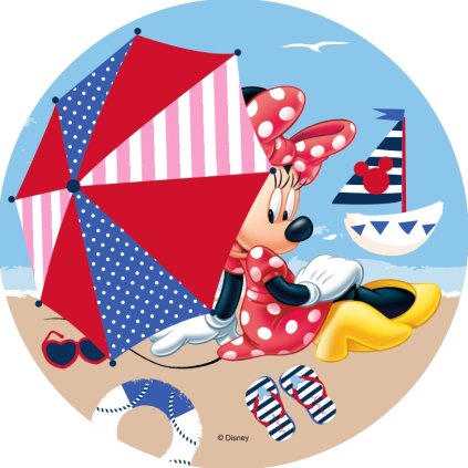 Jedlý papír  MINNIE NA PLÁŽI