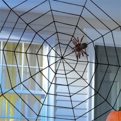 162062 halloweenska dekorace pavouci sit 152 x 152 cm
