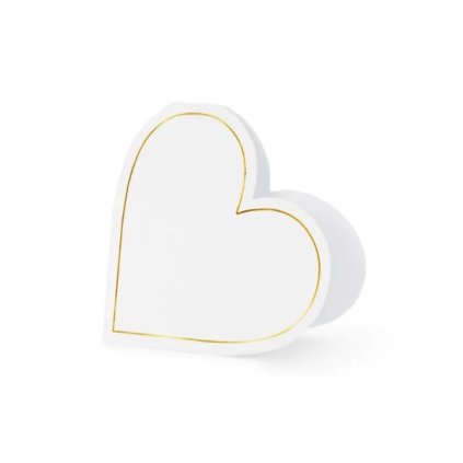 0021637 jmenovky ke svatebnimu stolu srdce se zlatym okrajem 157 x 22 cm 600