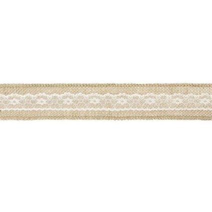 0005633 jutova stuha s krajkou 5 x 500 cm 600