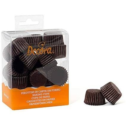 121178 1 kosicky na pralinky hnede 200ks 2 7x1 7cm decora