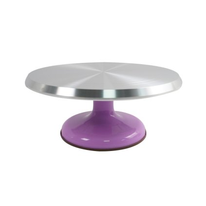 289324 kovovy otocny stojan fialovy 30 cm