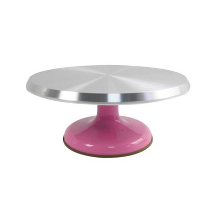 289315 1 kovovy otocny stojan ruzovy 30 cm
