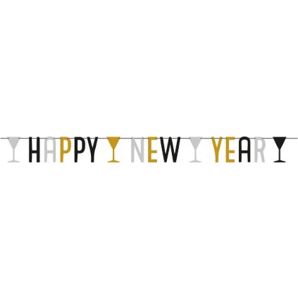 0021296 party napis happy new year golden wishes 180 x 15 cm 600