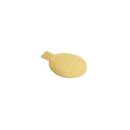284410 1 podlozka pod minidezerty zlata tenka oval 10 x 6 5 cm 1 ks
