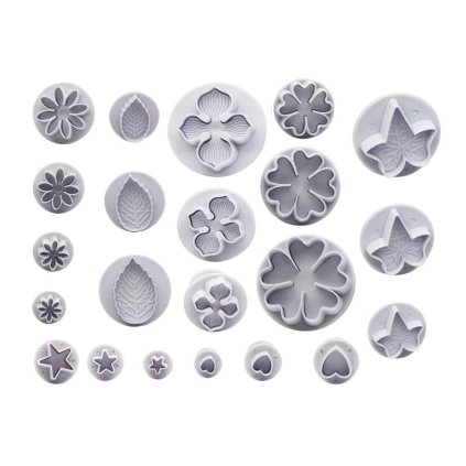 252093 sada pistovych vykrajovatek kvetiny a listy 22ks cakesicq