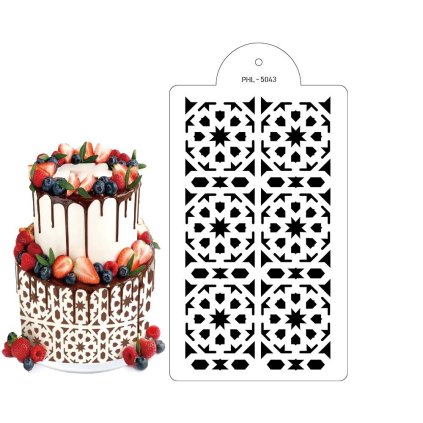 273210 stencil sablona code 40x21cm cakesicq