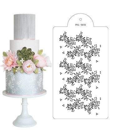 273144 stencil sablona flora 40x21cm cakesicq