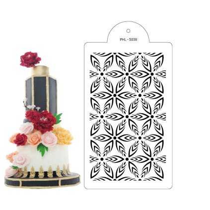 273195 stencil sablona hypno flower 40x21cm cakesicq