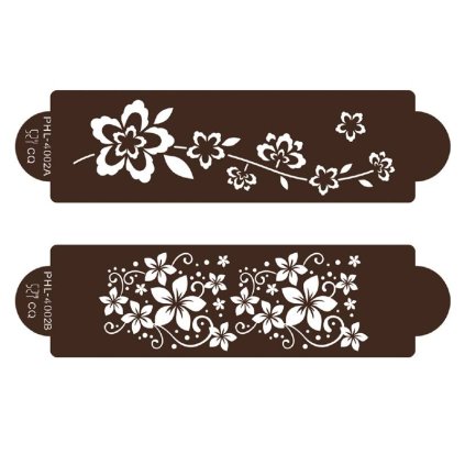 273261 stencil sablona kvetiny na louce 2ks cakesicq