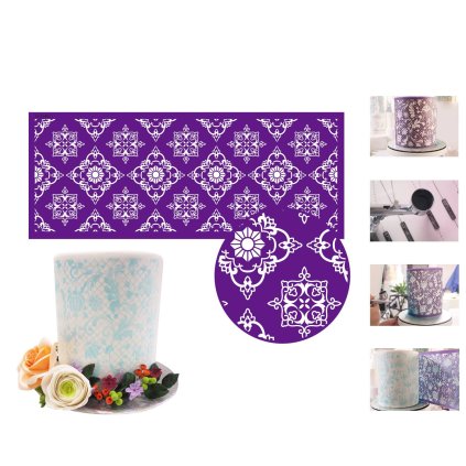 223652 stencil sablona na dort loeat 45x18 cm cakesicq