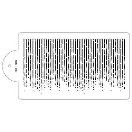 260535 stencil sablona na dort sea alphabet 40x21cm