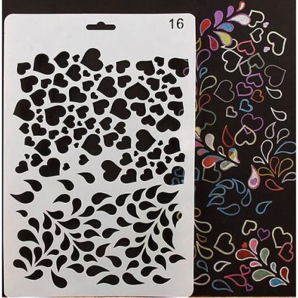 273276 stencil sablona srdce cakesicq