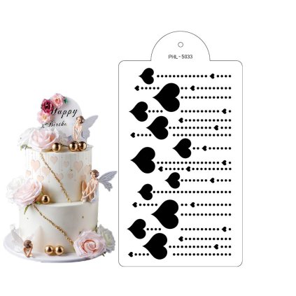 273177 stencil sablona srdicka 40x21cm cakesicq