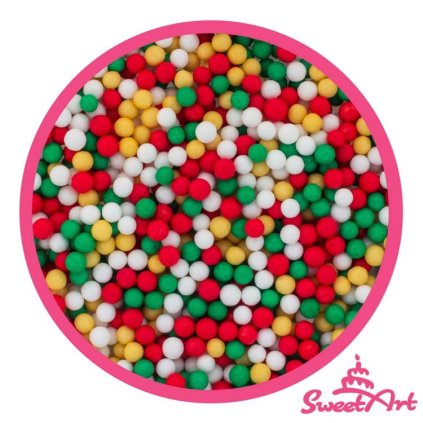 290486 sweetart cukrove perly golden christmas mix 5 mm 1 kg
