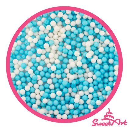 290453 sweetart cukrove perly modre a bile 5 mm 1 kg