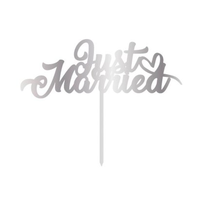 286693 1 cesil plastovy zapich do dortu stribrny just married