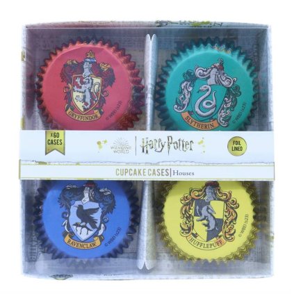 293945 pme harry potter kosicky na muffiny s alobalovym vnitrkem bradavicke koleje 60 ks