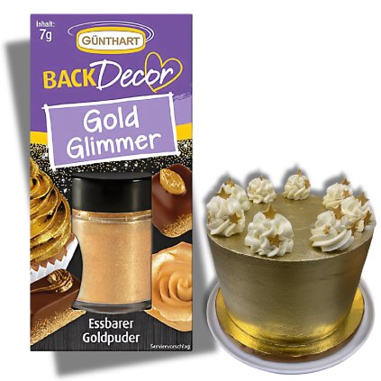 Zlatý prach povrchový i do krémů, potravinářské třpytky 7g