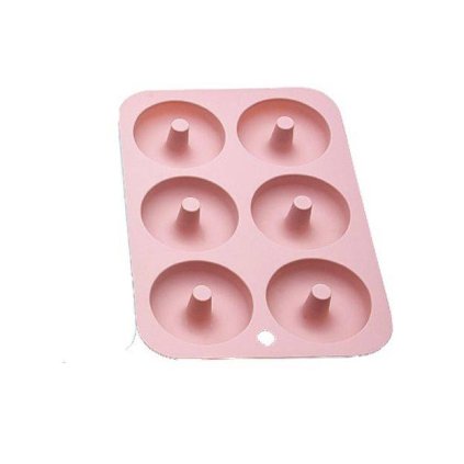 293012 silikonova forma na donuty 26x18cm svetle ruzova cakesicq