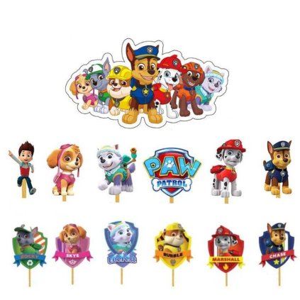 293360 zapich do dortu a muffinu 13ks paw patroll cakesicq