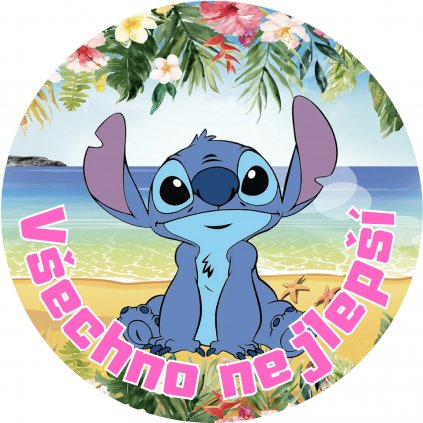 Jedlý papír Lilo & Stitch Všechno nejlepší