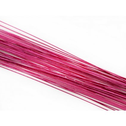 Lesklé sytě růžové, cukrářské floristické drátky 0,812 mm Cake Masters, 50 ks 24G