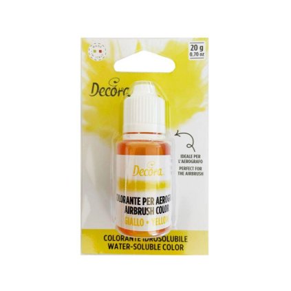 290051 airbrush barva tekuta yellow 20g decora