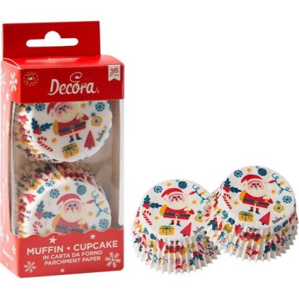 299240 kosicky na cupcakes vanocni 50x32 mm 36ks decora