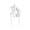 105419 partydeco zapich do dortu stribrny mr mrs