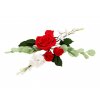 Cukrová květinová vazba na dort, 25 cm - kytice - růže, červená