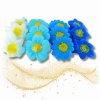 Drobné květy z kokosového marcipánu 20g (cca 40ks) - Modrý mix