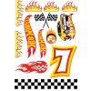 Jedlý papír pro výřez s číslem 0-9, Hot Wheels