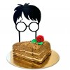 Harry Potter BRÝLE - dortová dekorace  šíře 12cm ✅ Jednobarevný zápich