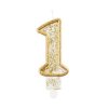 0005606 svicka narozeninova cislice 1 zlata 75 cm 600