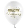 0024901 balonky s potiskem krasne narozeniny bile 25 ks 600