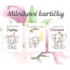 Milníkové kartičky - sloník pink