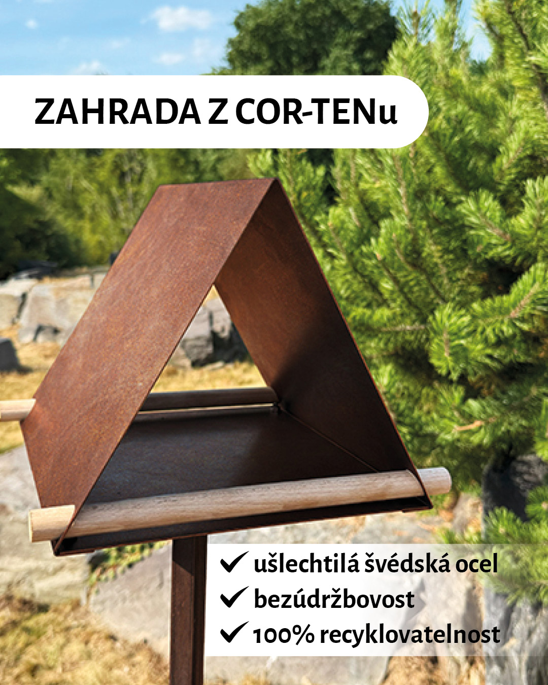 Zahrada z COR-TENu