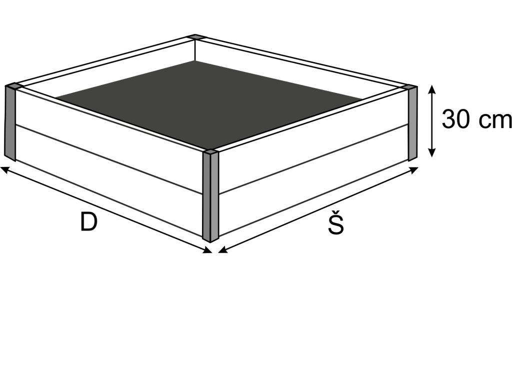 Záhony výška 30 cm