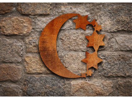 Corten dekorace měsíc